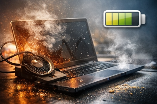 バッテリー発熱ファンの注意